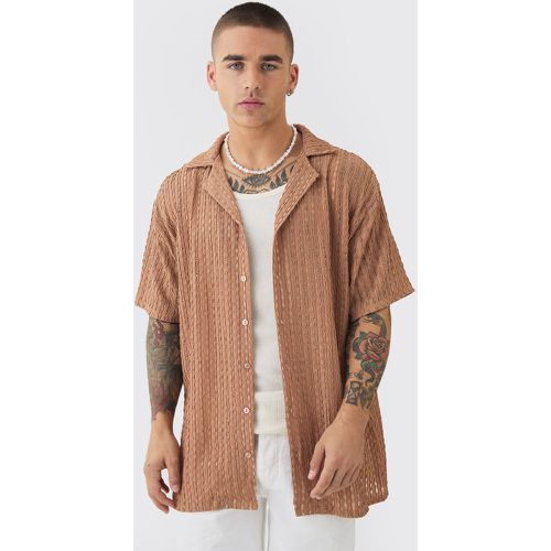 Lightweight Oversized Shirt, Brown - boohoo - Modalova