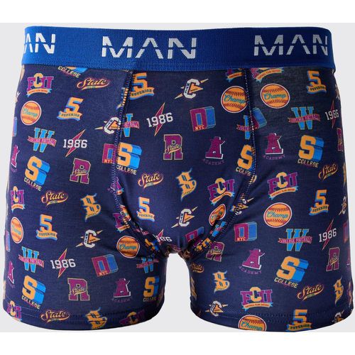 Bóxers Man Con Estampado Universitario - boohoo - Modalova