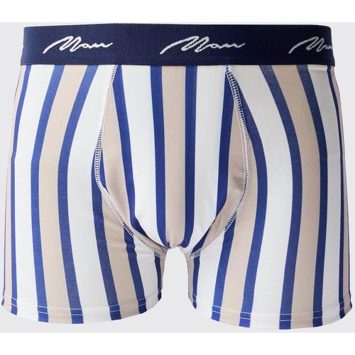 Boxer con stampa Man a righe, Multi - boohoo - Modalova