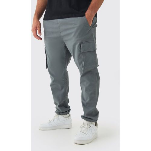 Pantalón Plus Cargo Ajustado Con Cintura Elástica Y Botamanga - boohoo - Modalova