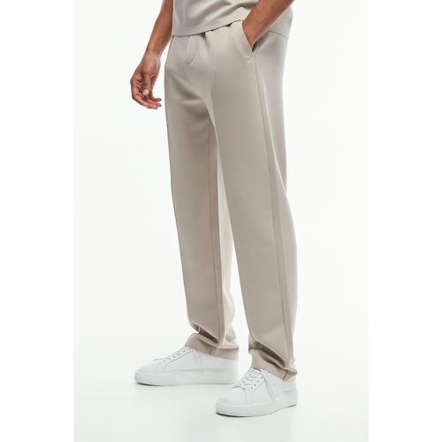 Pantaloni tuta Premium in Scuba Regular Fit con nervature - boohoo - Modalova