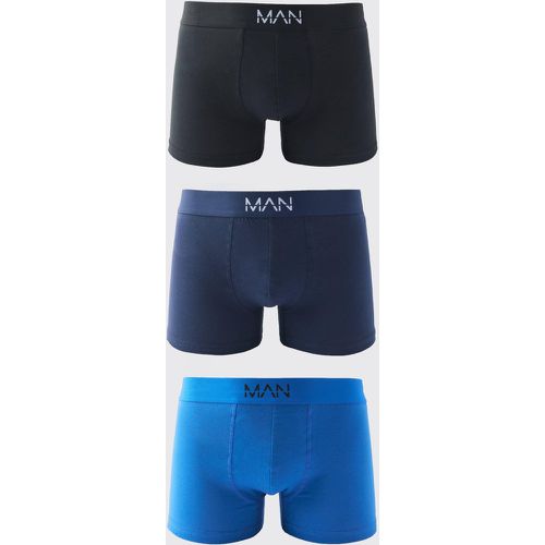 Boxer Man Dash tono su tono misti - set di 3 paia - boohoo - Modalova