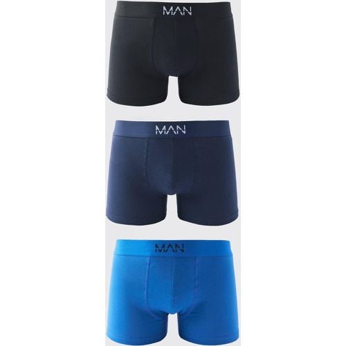 Boxer Man Dash tono su tono misti - set di 3 paia - boohoo - Modalova