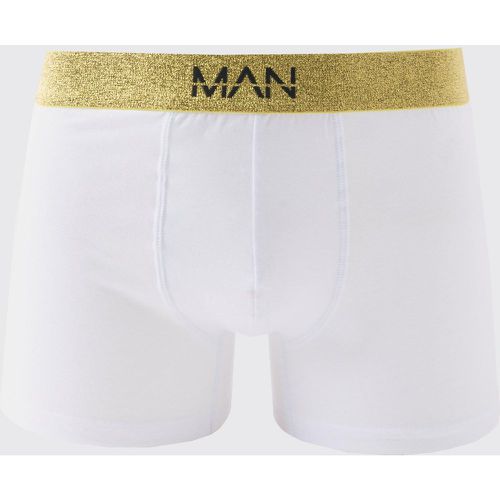 Boxer Man romani con fascia in vita color oro - boohoo - Modalova