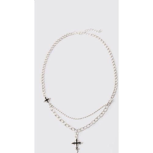 Collana con pendente a croce - boohoo - Modalova