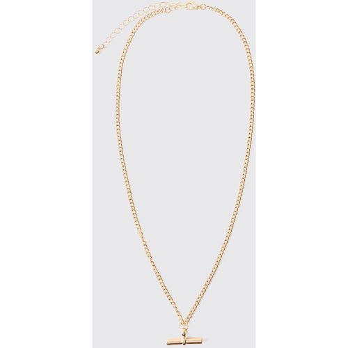 Collana color oro con barretta a T - boohoo - Modalova