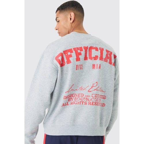 Sudadera Oversize Recta Con Estampado Offcl - boohoo - Modalova