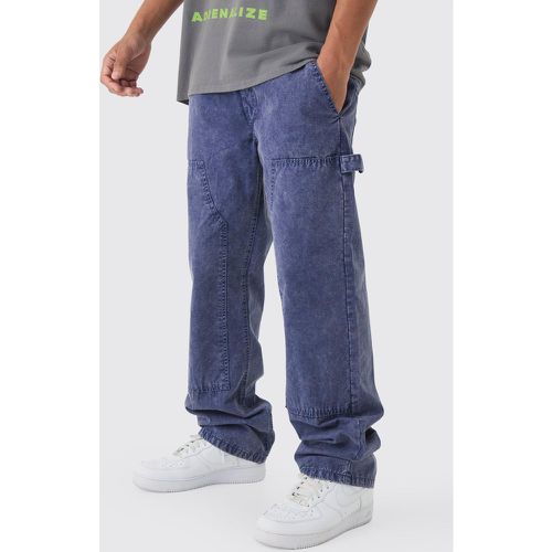 Pantalón Estilo Carpintero Holgado Con Lavado De Aceite Y Cintura Fija - boohoo - Modalova