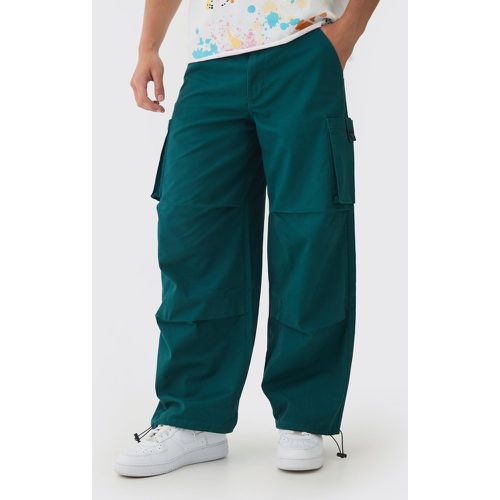 Pantalón Cargo Holgado De Sarga Con Cintura Fija - boohoo - Modalova