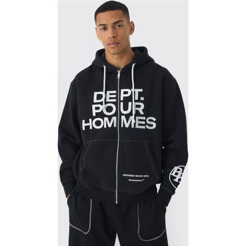 Sudadera Oversize Con Capucha Y Cordón Elástico Homme De Dept - boohoo - Modalova