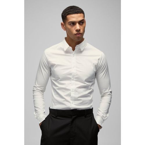 Camisa De Manga Larga Elástica - boohoo - Modalova