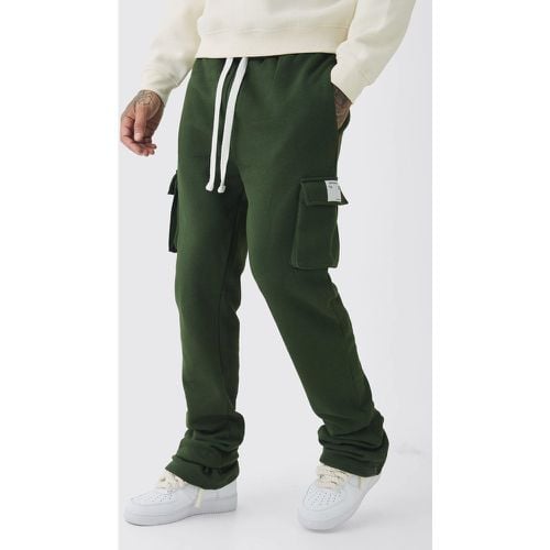 Pantalón Deportivo Tall Pitillo Cargo De Tela Súper Plisado Con Etiqueta - boohoo - Modalova