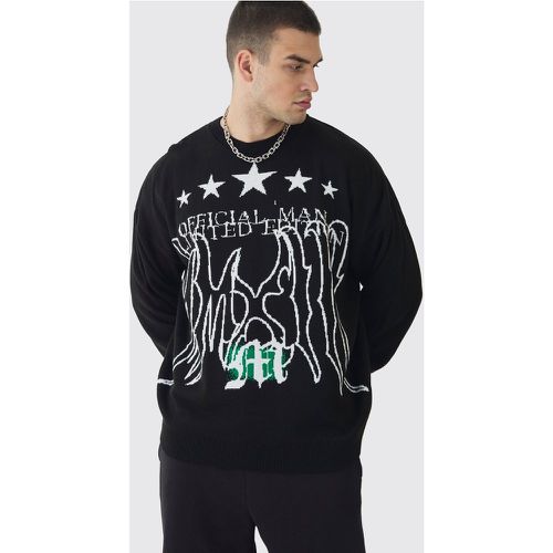 Tall Star Graphic Crew Neck Jumper - boohoo - Modalova