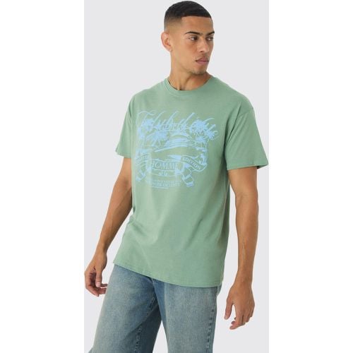 T-shirt Slim Fit con stampa Club D'Elite - boohoo - Modalova