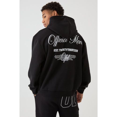 Sudadera Oversize Con Capucha Y Estampado Man Official - boohoo - Modalova