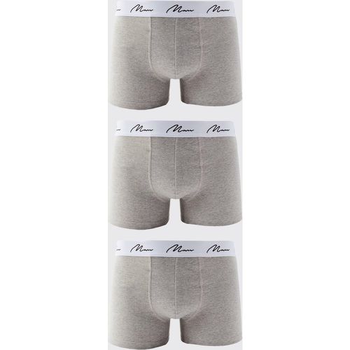 Boxer con scritta Man - set di 3 paia - boohoo - Modalova