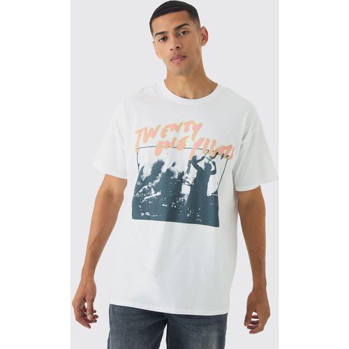 Camiseta Oversize Con Estampado De Twenty One Pilots Band - boohoo - Modalova