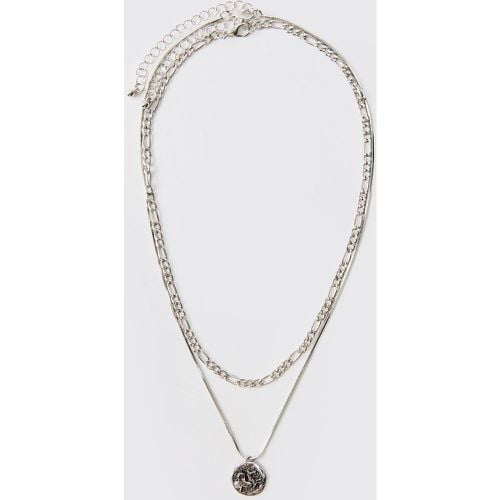 Collar De Cadena A Capas, Gris - boohoo - Modalova