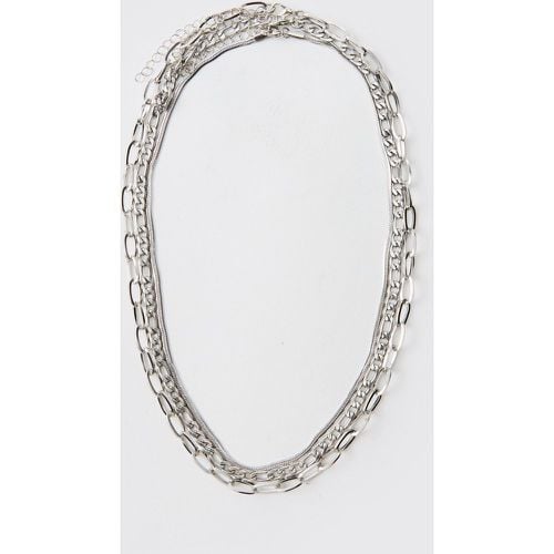 Collar Dorado A Capas, Gris - boohoo - Modalova