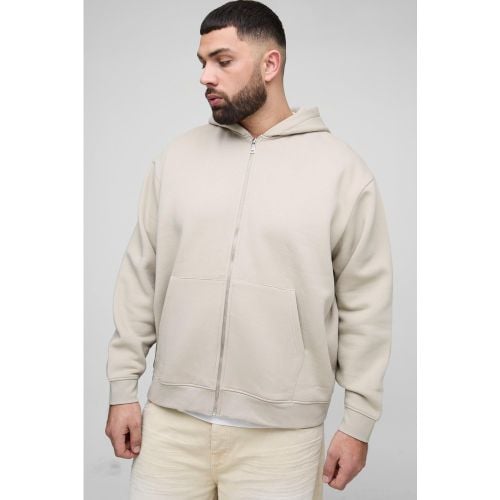 Sudadera Plus Oversize Básica Con Capucha Y Cremallera De 330G/M² - boohoo - Modalova