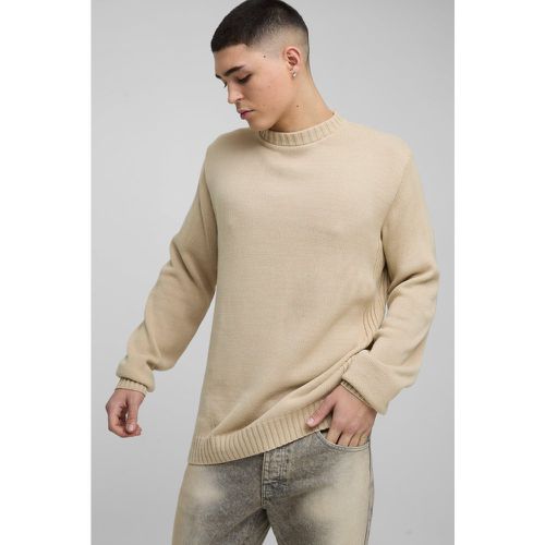 Maglione a girocollo Regular Fit con pannelli a coste - boohoo - Modalova