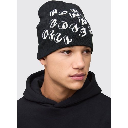 Gorro Con Estampado Homme, Gris - boohoo - Modalova