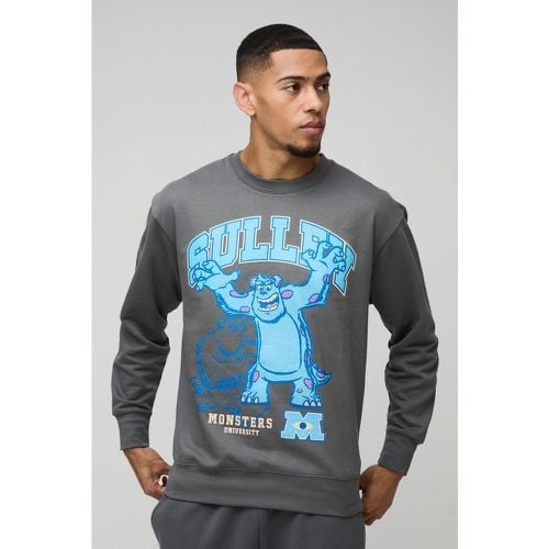 Felpa oversize con stampa ufficiale Pixar Sulley Monsters Inc - boohoo - Modalova