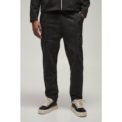 Pantaloni tuta spazzolati Slim Fit con nervature - boohoo - Modalova