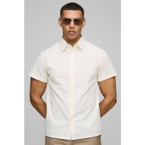 Camicia Regular Fit con ricami in corda e colletto - boohoo - Modalova