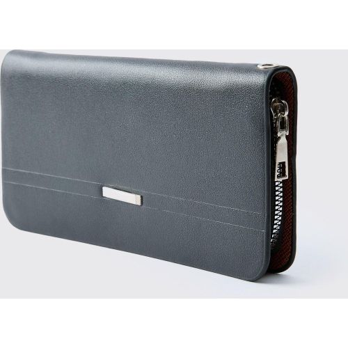 Cartera De Cuero Sintético, Negro - boohoo - Modalova