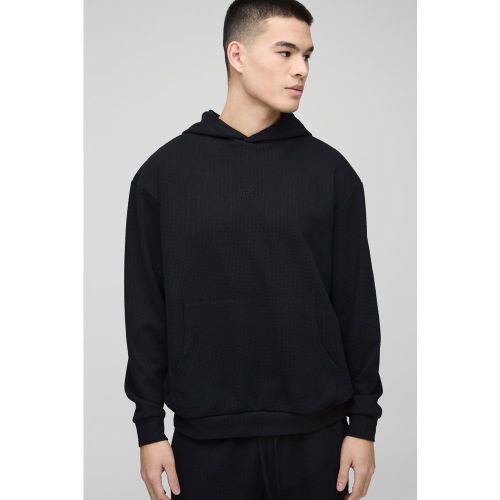 Sudadera Oversize Man De Tela Gofre Con Bordado Y Capucha - boohoo - Modalova