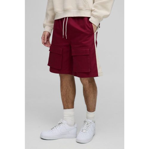 Pantaloncini Cargo medi rilassati con vita elasticizzata - boohoo - Modalova