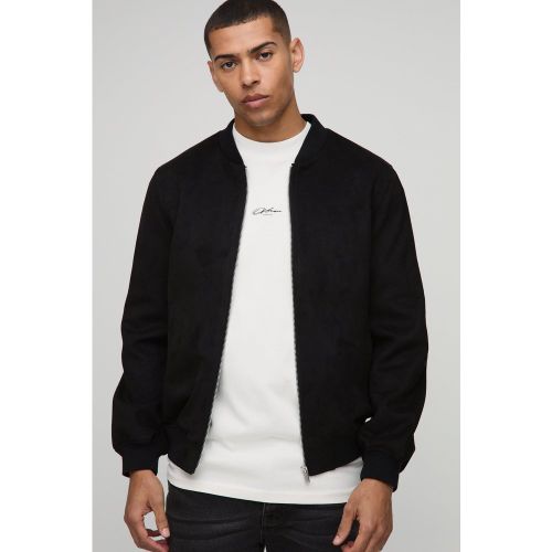 Chaqueta Bomber Regular De Ante Sintético - boohoo - Modalova