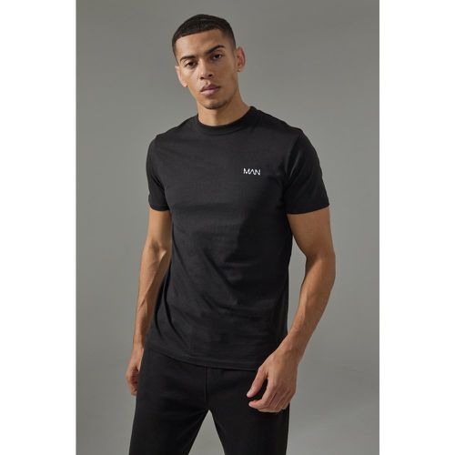 Camiseta Man Active Ajustada, Negro - boohoo - Modalova