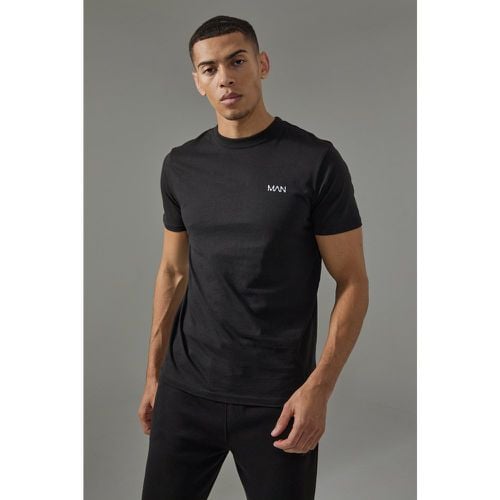 T-shirt Man Active Slim Fit, Nero - boohoo - Modalova