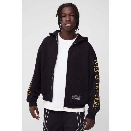 Sudadera Oversize Recta Official Con Capucha Y Cremallera - boohoo - Modalova