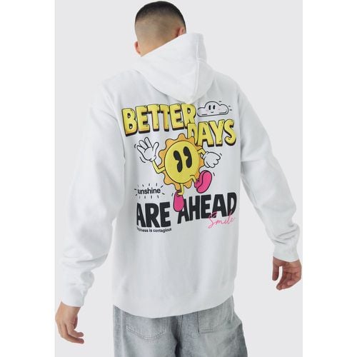 Sudadera Oversize Con Capucha Y Estampado Gráfico De Dibujos Animados De Better Days Ahead - boohoo - Modalova