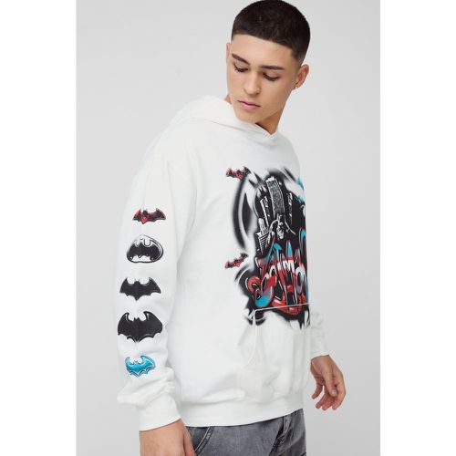 Sudadera Oversize Con Capucha Y Estampado De Grafiti De Batman - boohoo - Modalova