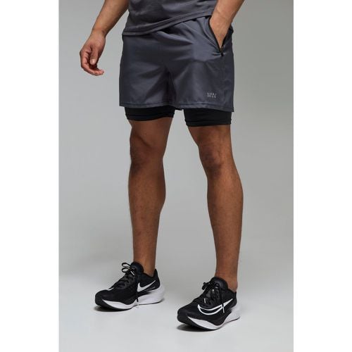 Pantaloncini Man Active 2 in 1 in tessuto Stretch da 13 cm - boohoo - Modalova