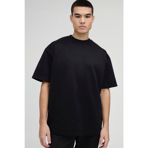 T-shirt oversize in Scuba con girocollo esteso - boohoo - Modalova