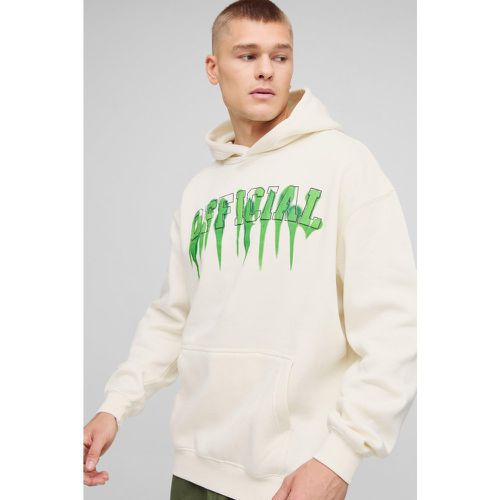 Sudadera Oversize Con Capucha Y Estampado Gráfico Official De Pintura - boohoo - Modalova