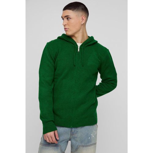 Sudadera Regular De Punto Con Capucha Y Cremallera - boohoo - Modalova