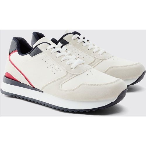 Contrast Trainer, Bianco - boohoo - Modalova