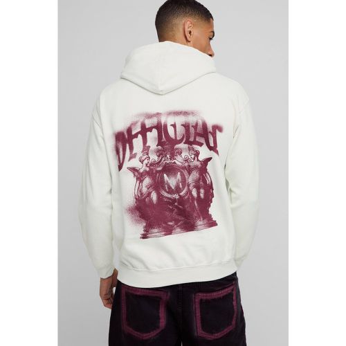 Sudadera Oversize Official Con Capucha Y Estampado Gráfico Renacentista Desteñido - boohoo - Modalova