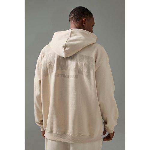 Sudadera Man Active Oversize Con Capucha Y Estampado One More Rep - boohoo - Modalova