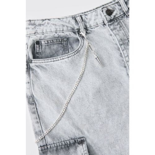 Catena di jeans con punta, Grigio - boohoo - Modalova