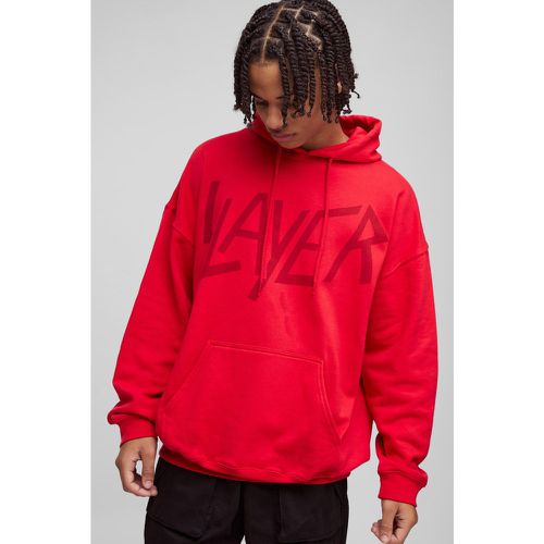 Sudadera Oversize Con Capucha Y Lavado A La Piedra Con Estampado De Slayer - boohoo - Modalova