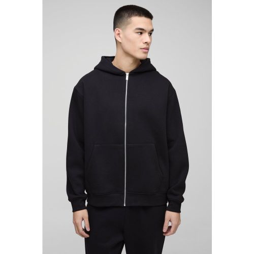 Sudadera Oversize Básica Con Capucha Y Cremallera De 330G/M² - boohoo - Modalova