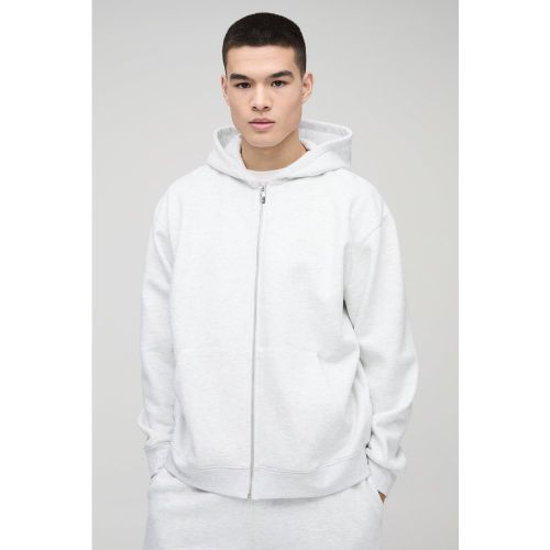 Sudadera Oversize Con Capucha, Cremallera Y Firma Bm 330G/M² - boohoo - Modalova