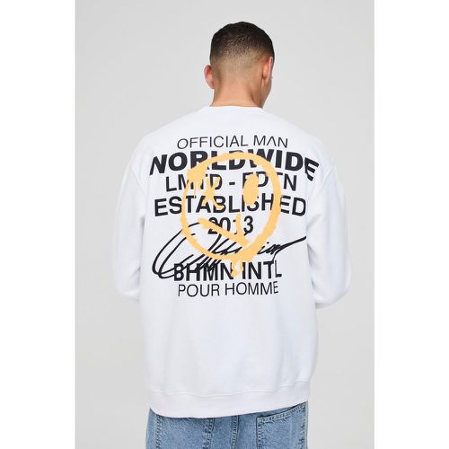 Felpa oversize con logo stile Graffiti - boohoo - Modalova